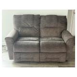 Double reclining loveseat - deep gray color
