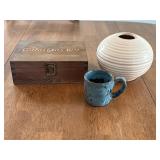 Dresser box Galatians 6:9, vase & mug