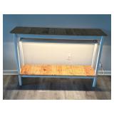 Rustic plant stand with light