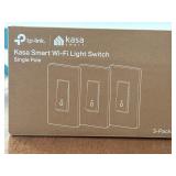 Kasa smart wifi light switch set of 3 (one box)