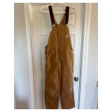 Carhartt duck canvas bib overalls 36x30