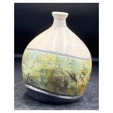 Signed art pottery bud vase