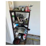 Shelf and contents in garage