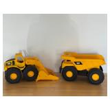 Cat plastic dump truck & Wheel Loader