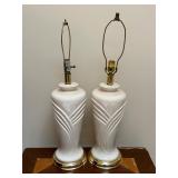 Pair of vintage ivory lamps