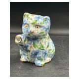 Vintage chintz Ansley cat mini creamer