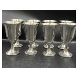 Vintage pewter goblets