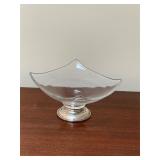 Sterling silver base with glass candy bowl