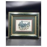 11x10ï¿½ framed needlepoint ATLANTA