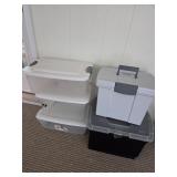 Plastic storage containers file boxes