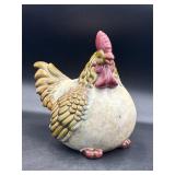 vintage glazed ceramic chicken figurine