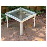 Outdoor table glass top