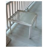 Outdoor glass top table