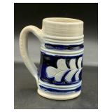 Pottery salt-glazed stoneware mug