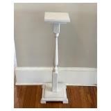 white pedestal table
