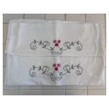 Pair of embroidery pillow cases