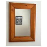 25x36ï¿½ wood framed vintage mirror