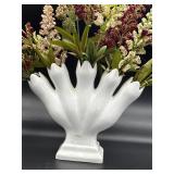 vintage Portuguese ceramic tulipiere vase