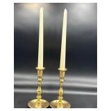 Pair Baldwin Brass candleholders