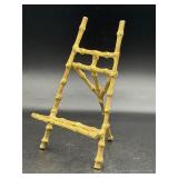 Small metal faux bamboo tabletop easel