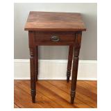 Vintage wooden single drawer table