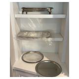 Silver plate / silver tone  serving trays & more