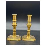 6.5ï¿½ vintage brass candle holders