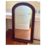 Flawed 46ï¿½ Vintage wooden framed mirror