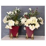 Home decor with faux flowers
