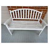Outdoor wooden bench