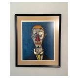 Framed print Tï¿½te de Clown Bernard Buffet