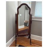Vintage beveled Cheval mirror