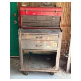 Empty vintage tool boxes