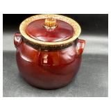 Hull pottery brown glaze bean pot