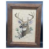 9x11ï¿½ vintage 1990 buck needlepoint