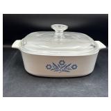 2 liter blue cornflower corning ware casserole
