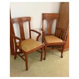 Vintage wooden arm chairs
