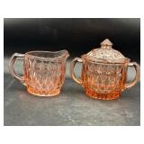 Pink depression VTG Jeannette Glass Windsor
