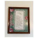 Vintage The Lords Prayer needlepoint