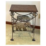 Elephant side table with magazine rack