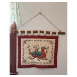 Vintage mallard duck wall hanging