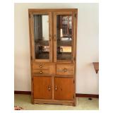 Vintage dish cabinet w/ single metal drawer