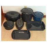 collection of Granite Ware enameled steel roasters