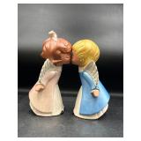 1979 signed ceramic kissing angels