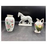 Vintage JAPAN HOME DECOR VASES & horse