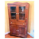 Vintage cupboard flat-front cabinet