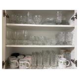 Kitchen cabinet lot iced tea glasses & more