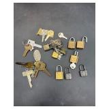 Vintage keys and locks
