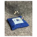 Small handmade vintage pin cushion