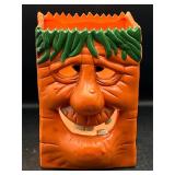 ceramic jack-o'-lantern votive holder